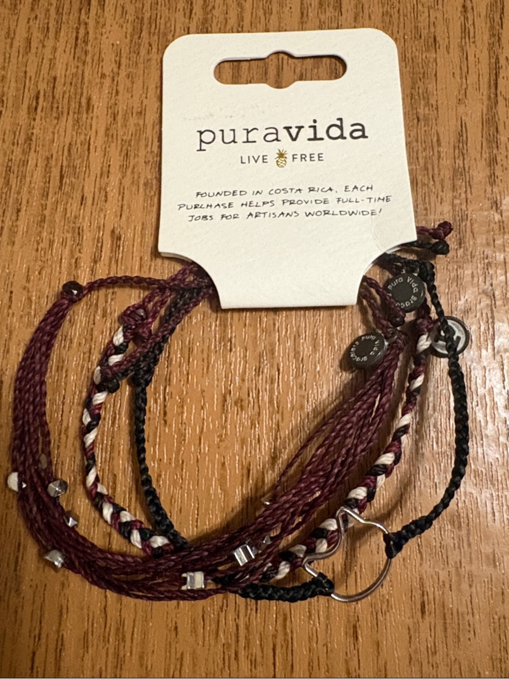 Pura Vida Mixed Bracelet Trio with Canvas Pouches — Blue, Burgundy, Mauve - Picture 4 of 7